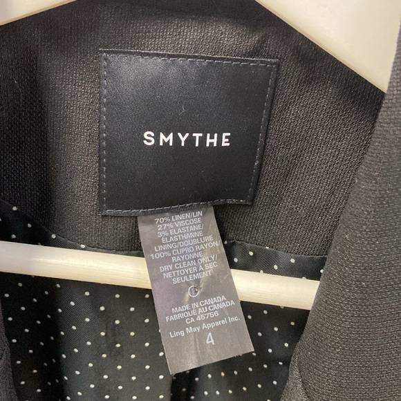 Classic black SMYTHE Tuxedo Peaked Lapel Blazer - Picture 6 of 9